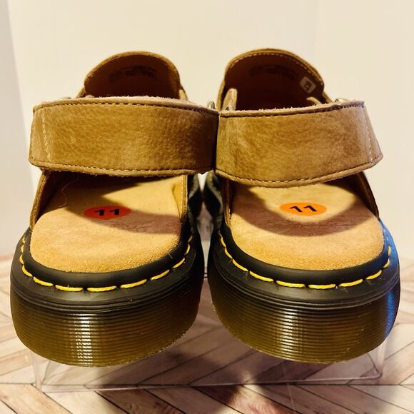 Dr Martens Jorge II Tumbled Nubuck Savannah Tan Leather M 11 W 12 Slingback Mule - Picture 5 of 8
